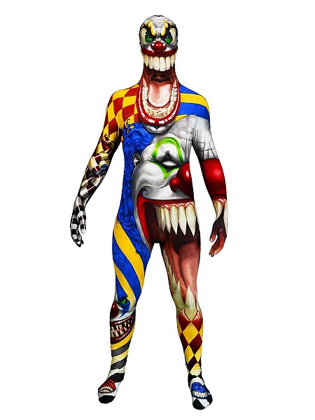 Morphsuit Horror Clown Ganzkörperkostüm Ganzkörperanzug