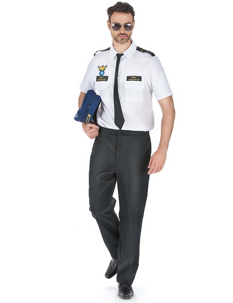 Pilotenkostüm Herren Männer Erwachsene