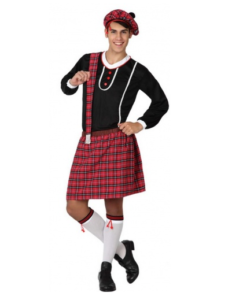 W WIDMANN MILANO Schottenrock (Kilt) Für Herren, Grün, Größe S-XL - Mit Felltasche, Für Karneval & Mottoparty