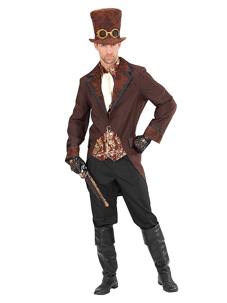 Steampunk Kostüm Herren Männer Erwachsene braun