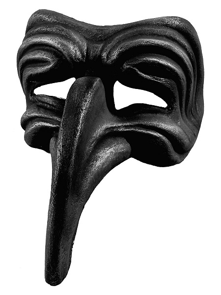 Venezianische Maske Damen Herren Turchetto Nero