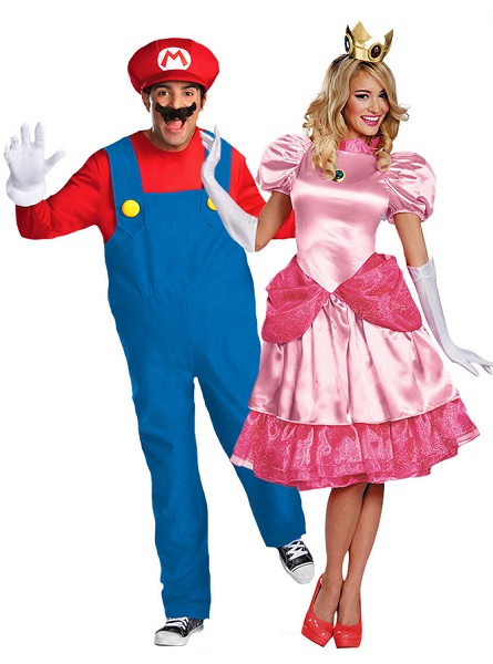 Super Mario und Prinzessin Peach Paarkostüm