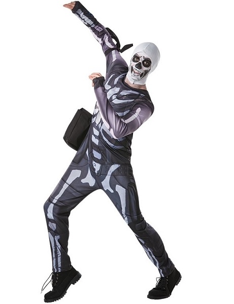 Fortnite Kostüm Herren Männer Erwachsene Skull Trooper